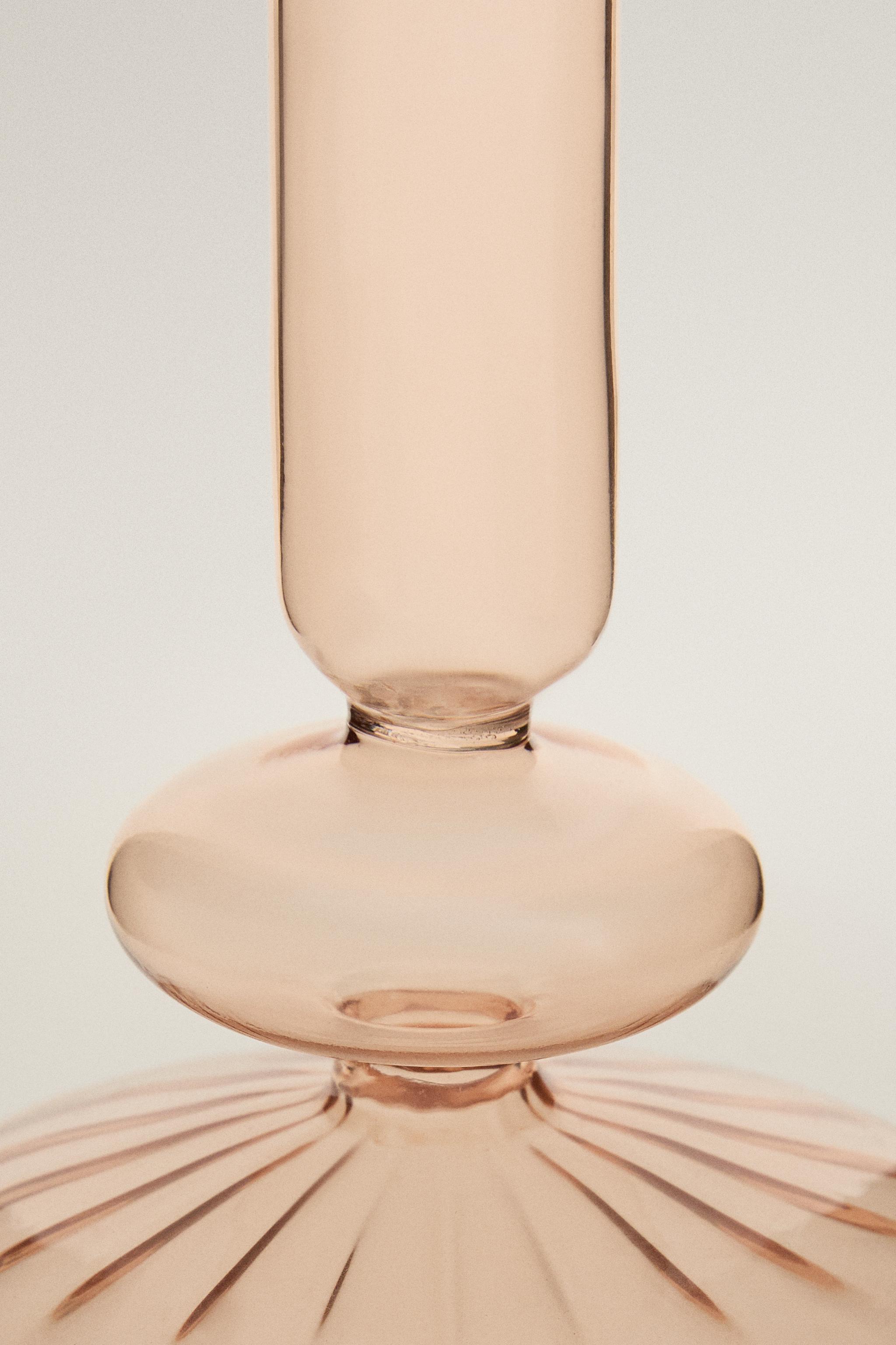 BOROSILICATE GLASS CANDLESTICK